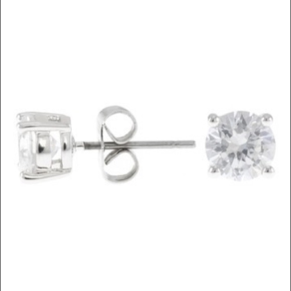 Cz By Kenneth Jay Lane Round Cz Stud Earrings - image 1